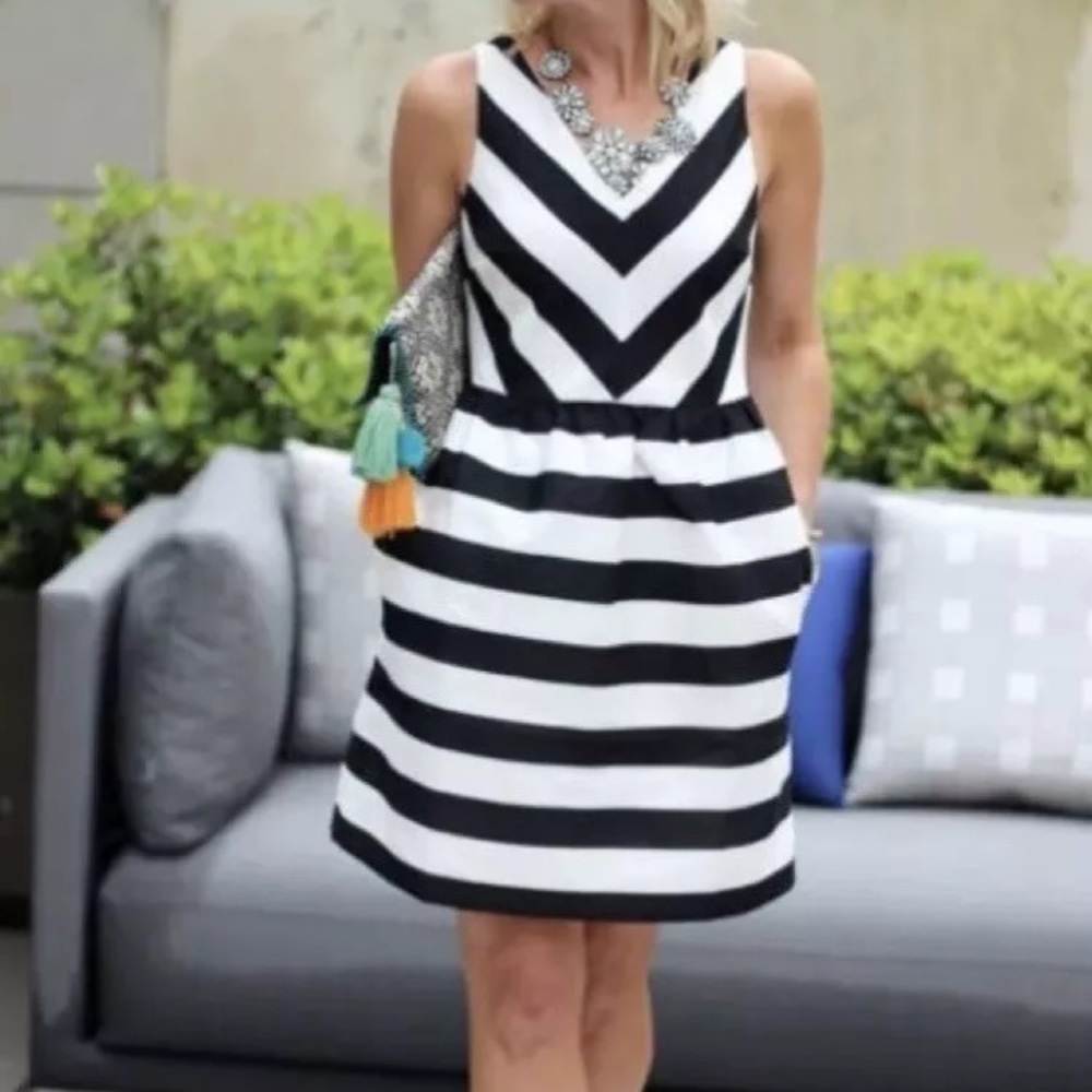 ⚡️SOLD⚡️LOFT Striped Sleeveless Dress NWT - Picture 1 of 8